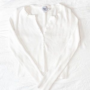 Princess Polly white cropped long sleeve!